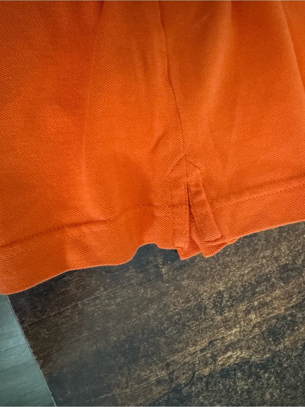 Manchester United AperolSpritz Football Polo Cotton  Large Orange Soccer Rare